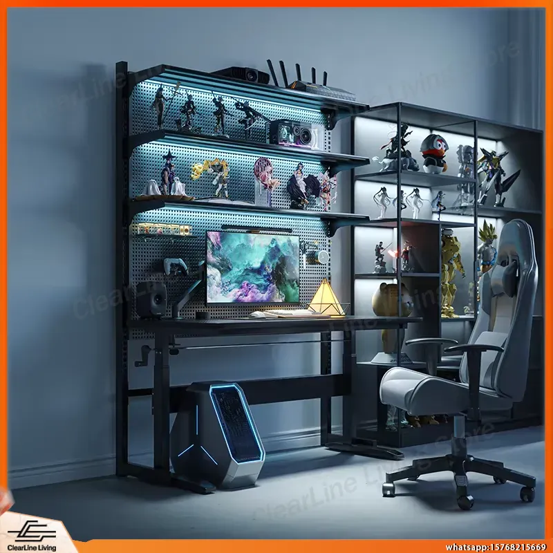 Esports Gaming Monitor - L Shaped Gaming Desk Ergonomic Computer