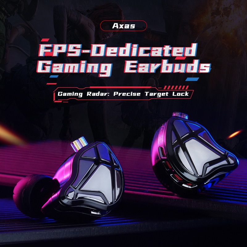 Esports Gaming Earbuds - KZ Axas FPS-Dedicated In Ear Gaming