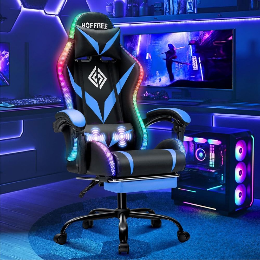 Rgb Gaming Chair - RGB Gaming Chair with Massage and