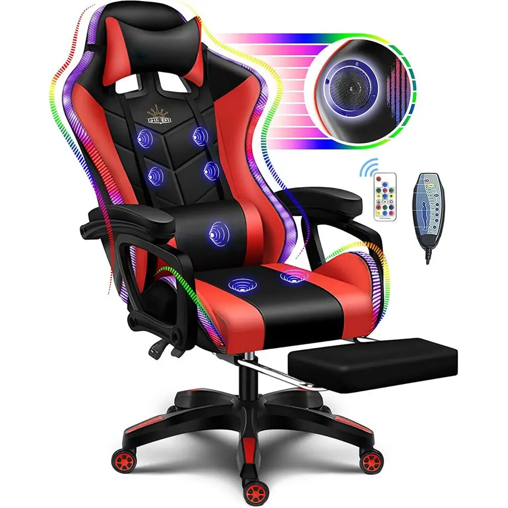 Rgb Gaming Chair - Ergonomic High-Back Gaming Chair with LED