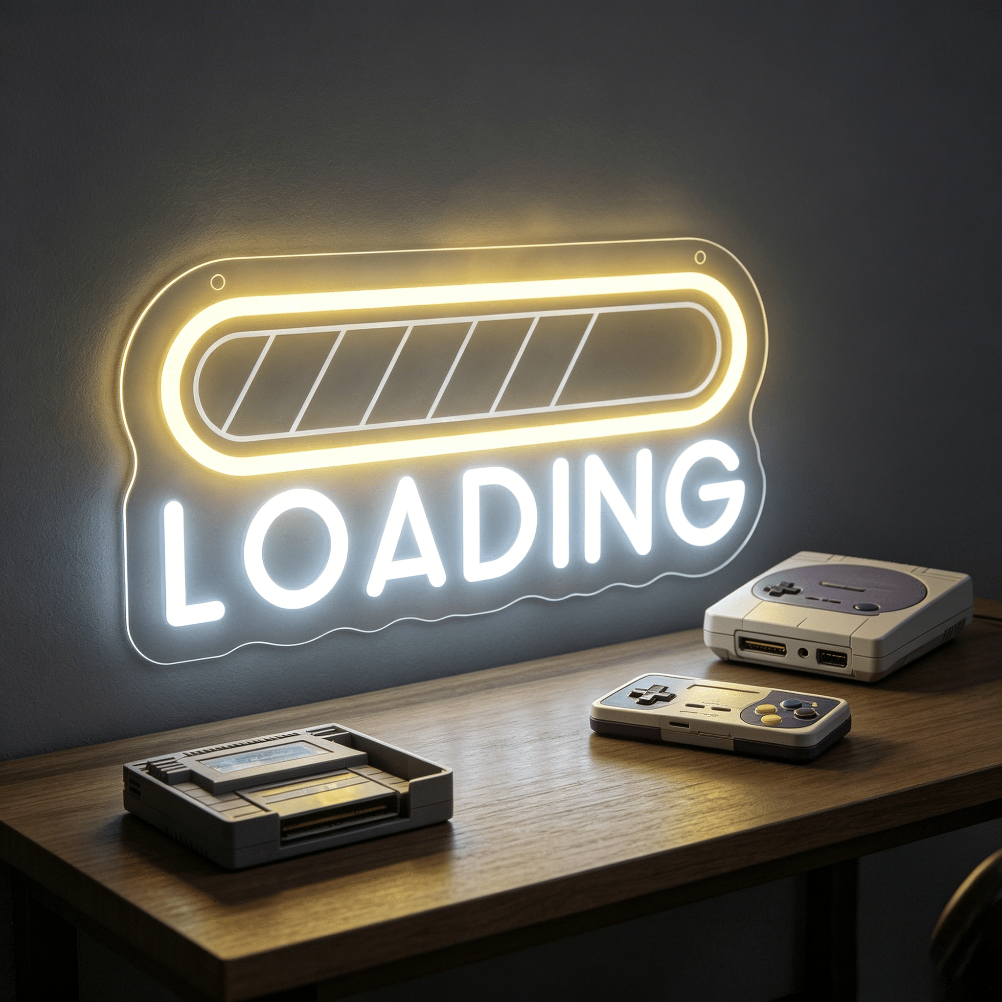 Esports Gaming Setup - Loading Neon Sign LED USB Dimmable