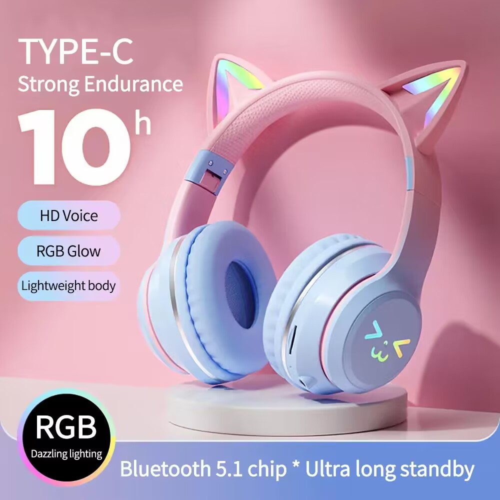 Esports Gaming Monitor - RGB Glow Earphones Wireless Earbuds 5.3