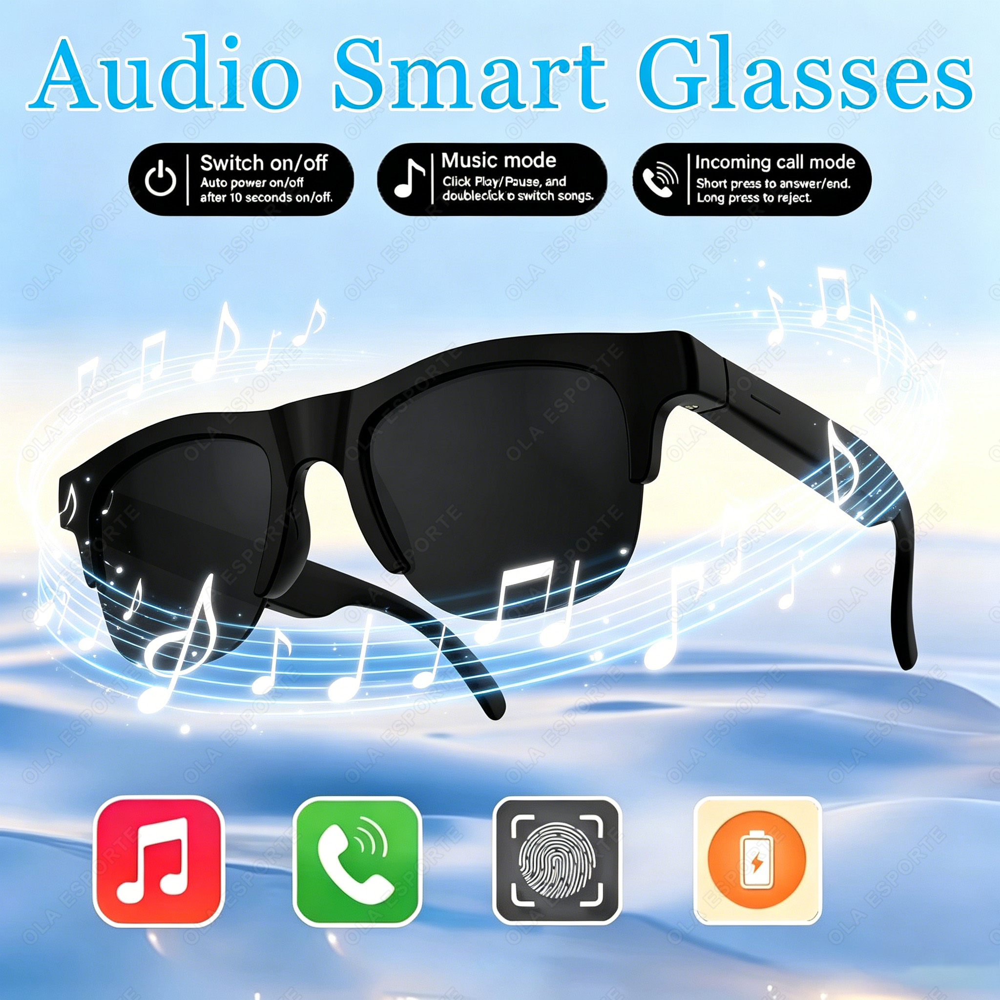 Esports Gaming Pk - 2026 Trending Smart Glasses Wireless Bluetooth