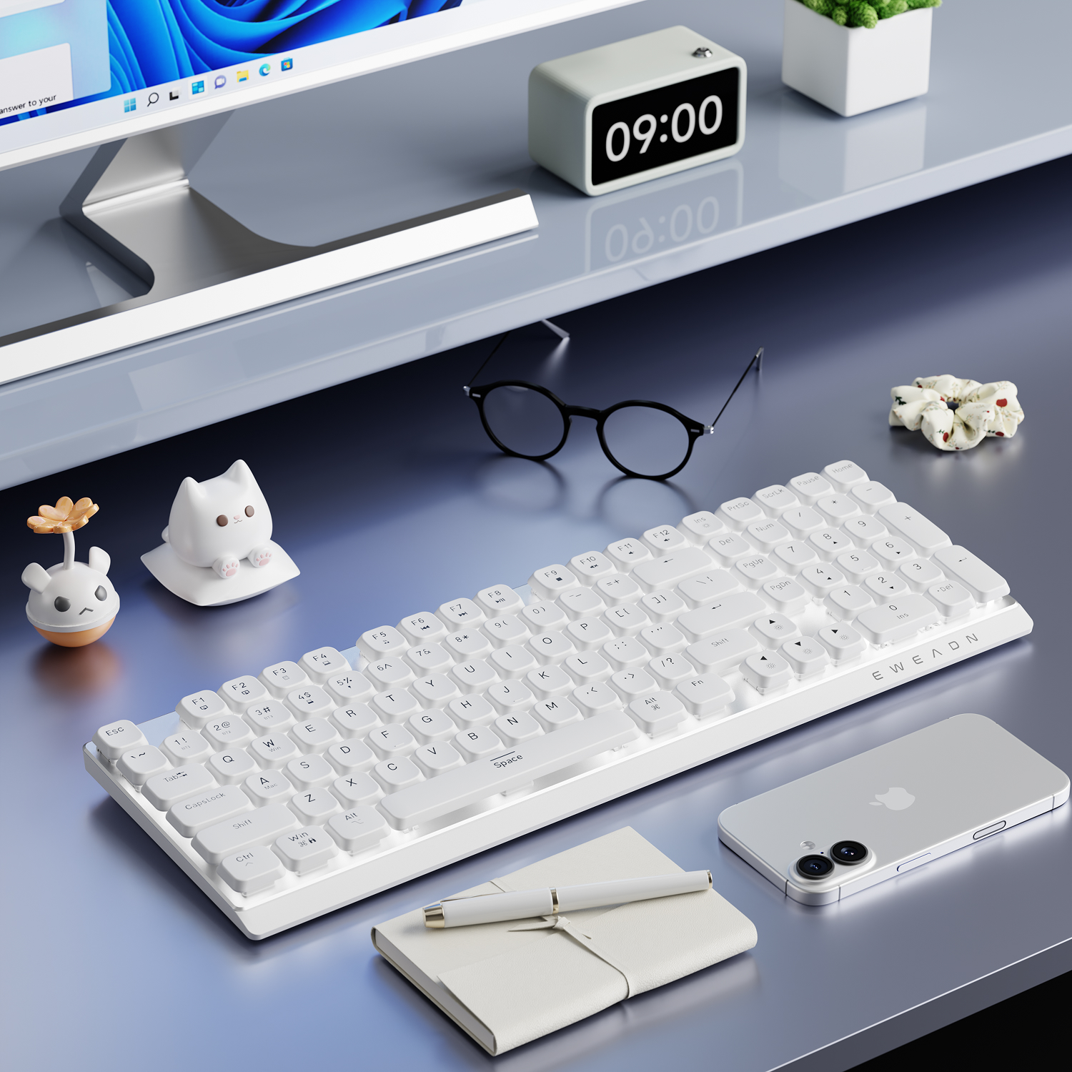 Gaming Esports Esports - EWEADN Wireless Low-Profile Mechanical Gaming Keyboard,