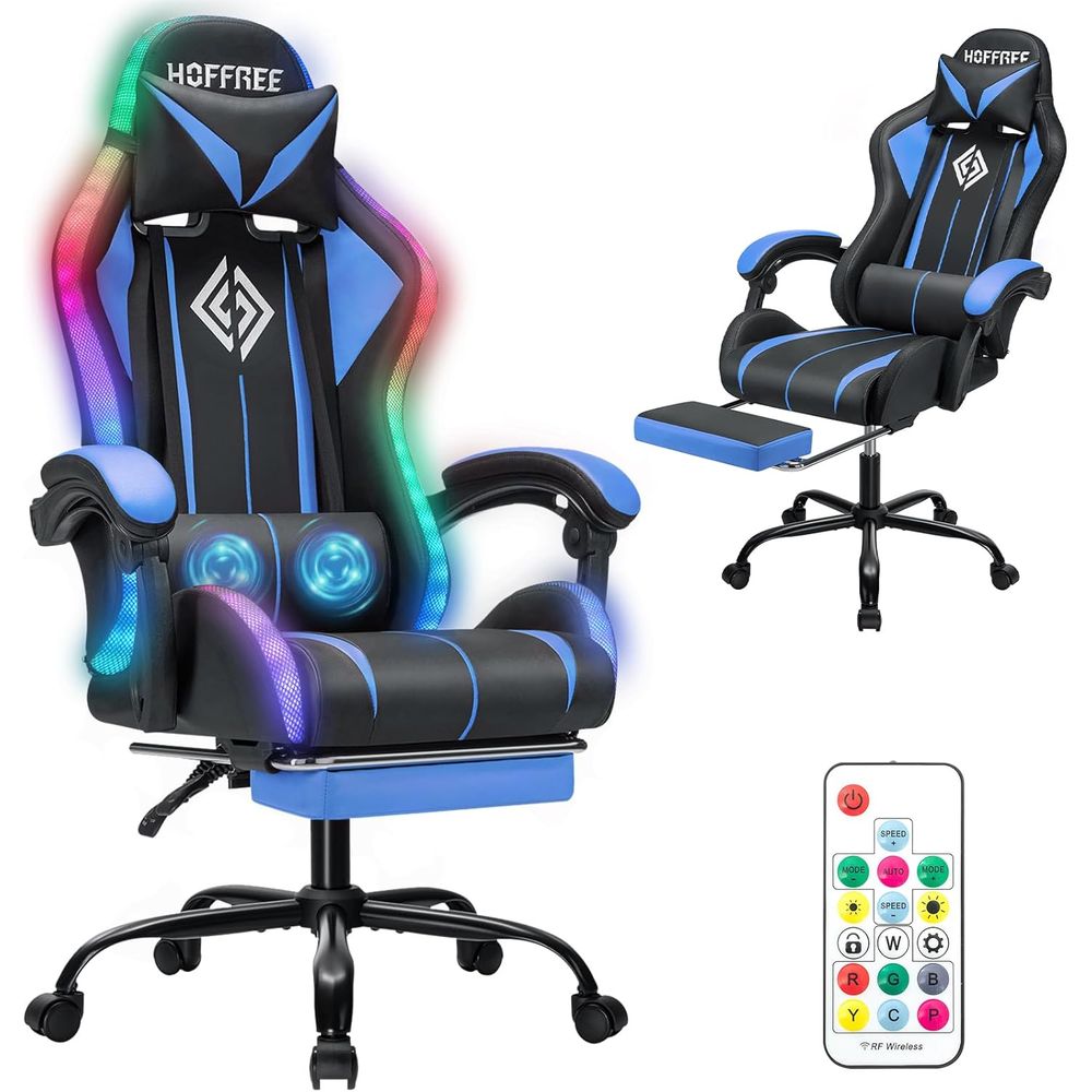 Rgb Gaming Chair - LED Gaming Chair with Massage RGB