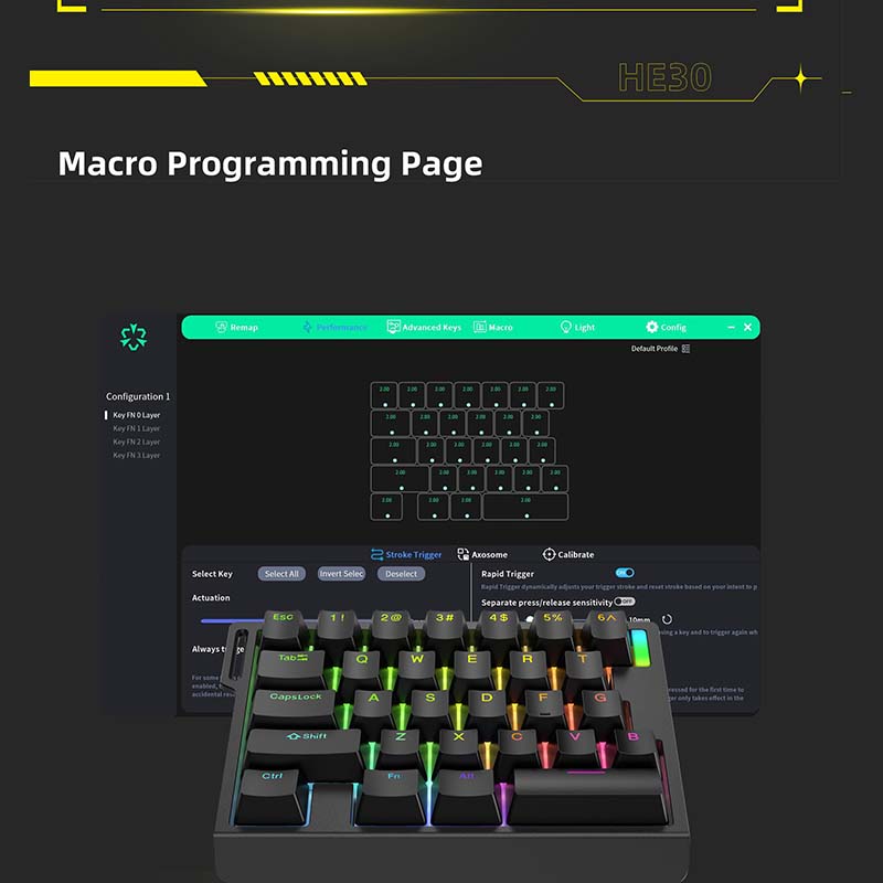 HE30 Mechanical Gaming Keyboar - Gaming Esports Esports ulasan dan harga
