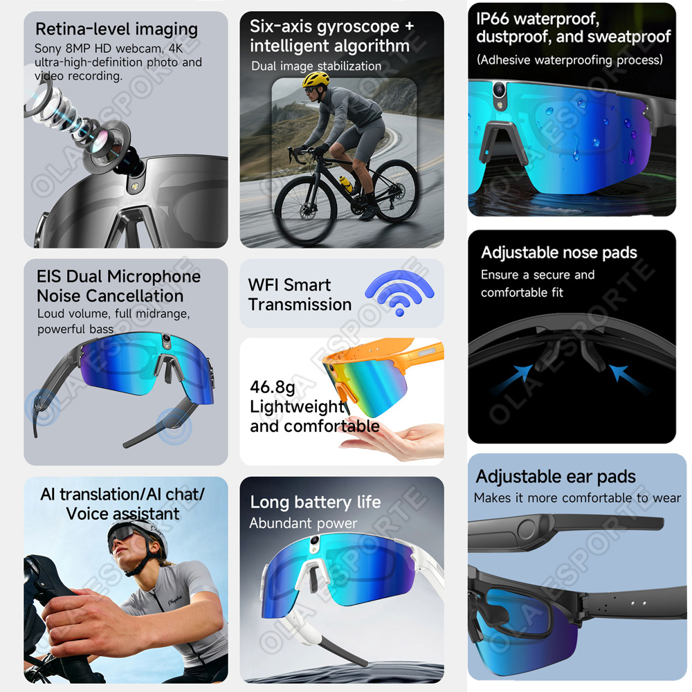 Cycling AI Smart Glasses 4K HD - Esports Gaming Pk ulasan dan harga