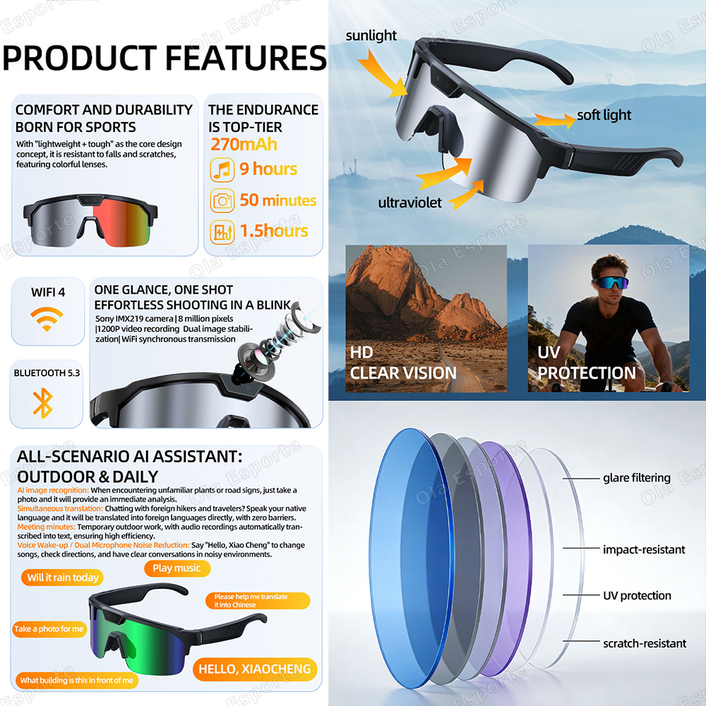 2026 Smart Glasses Men 8MP HD  - Esports Gaming Pk ulasan dan harga