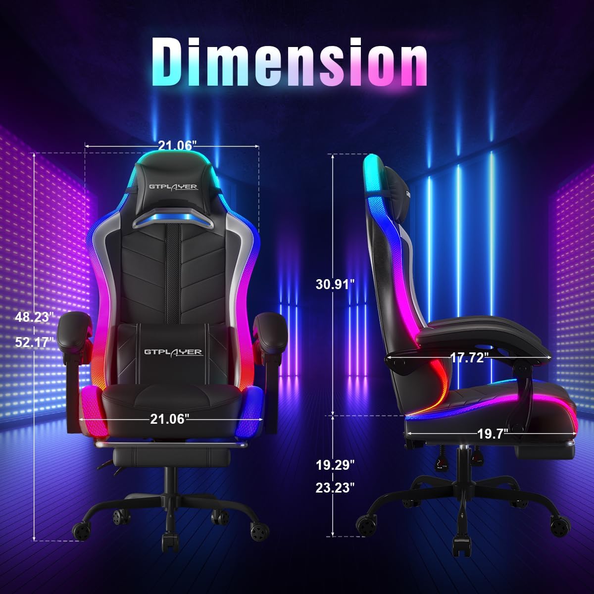 Gaming Chair with RGB LED Ligh - Rgb Gaming Chair ulasan dan harga