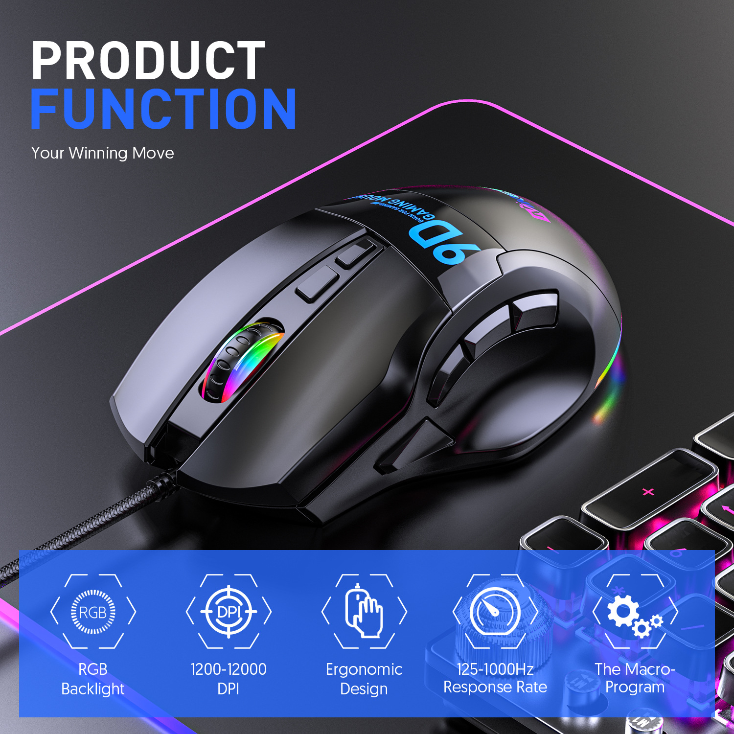 X10 Wired Gaming Macro Mouse 9 - Gaming Esports Esports ulasan dan harga