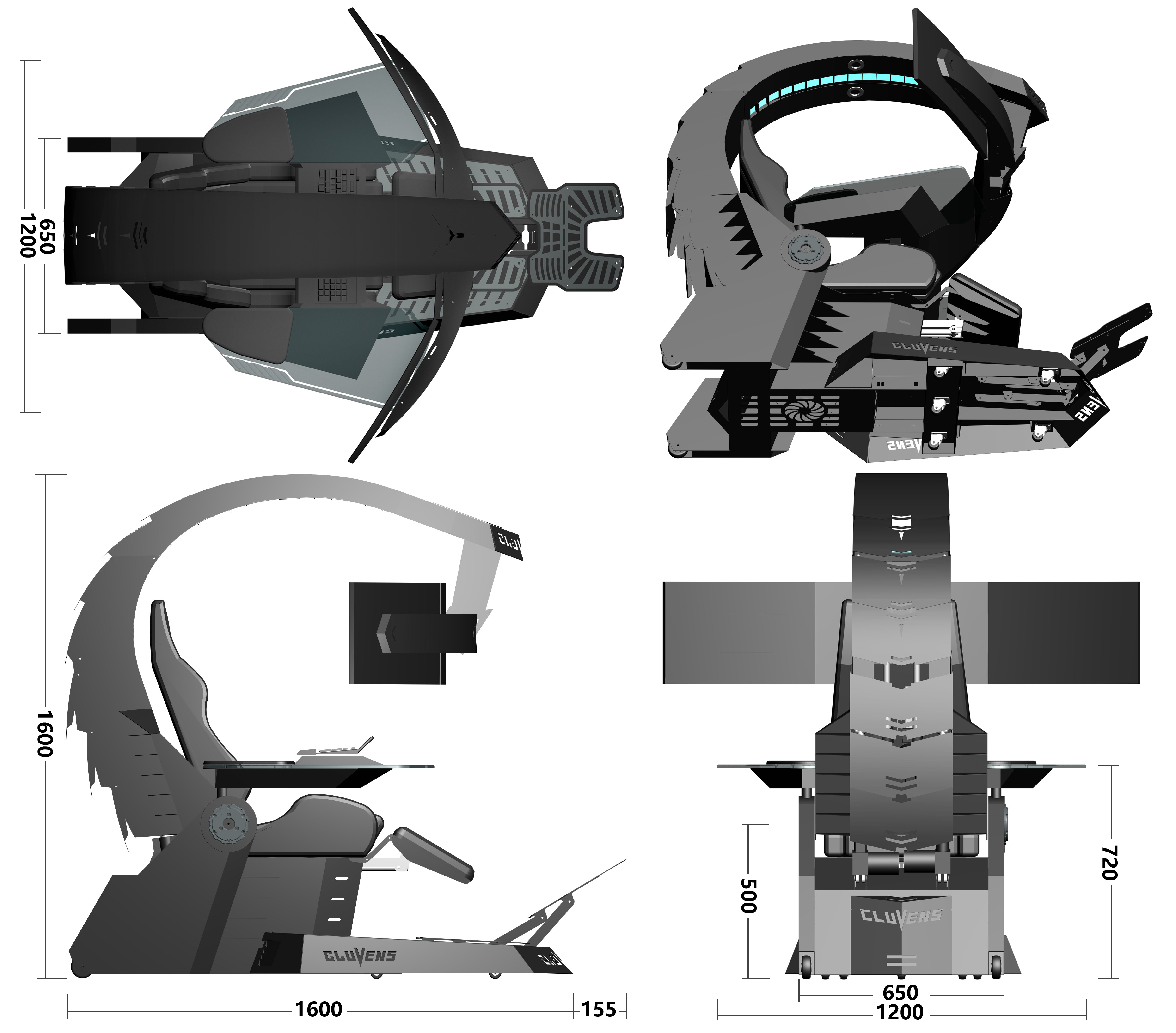 Unicorn Cluvens Brand Scorpio  - Rgb Gaming Chair ulasan dan harga