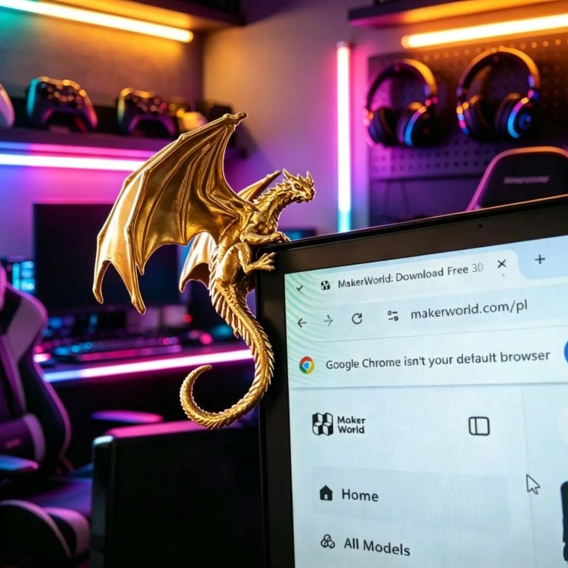 Cool Lying Dragon Figurine Mon - Esports Gaming Setup ulasan dan harga
