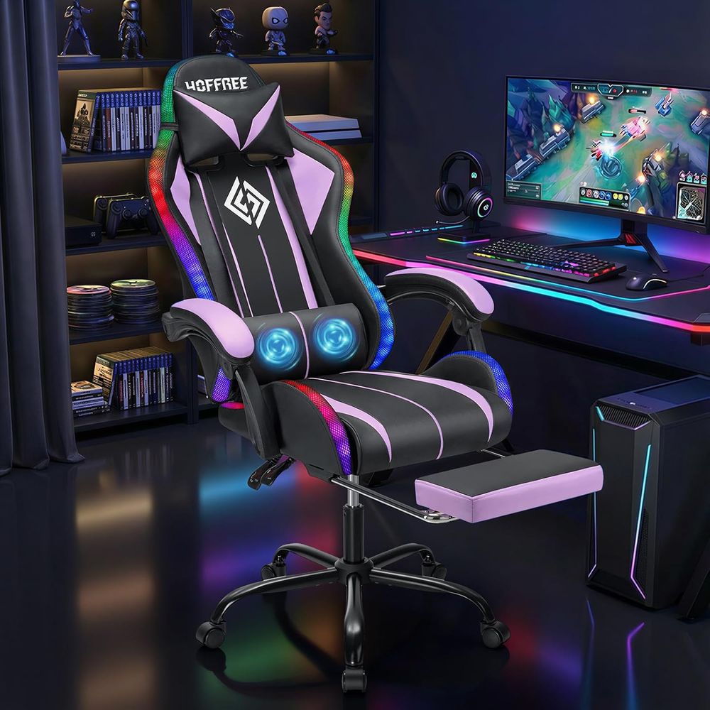 Ergonomic LED RGB Gaming Chair - Rgb Gaming Chair ulasan dan harga