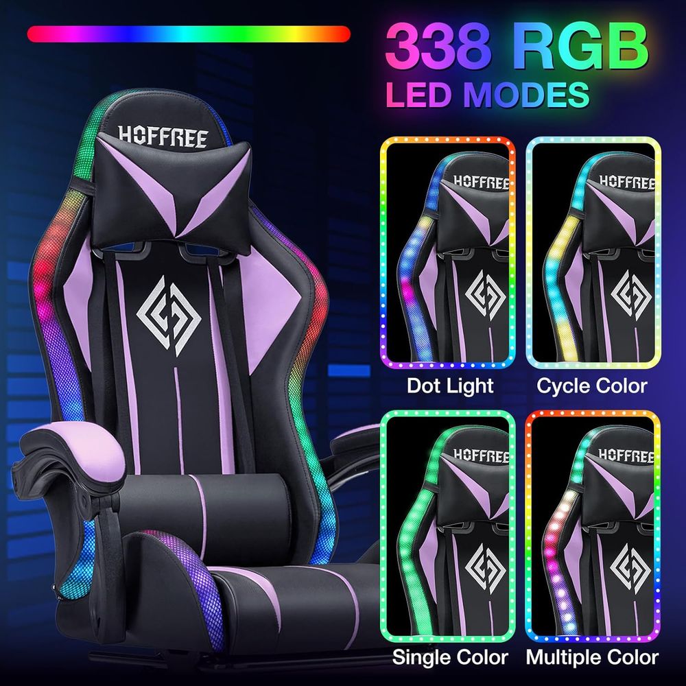 Ergonomic LED RGB Gaming Chair - Rgb Gaming Chair ulasan dan harga