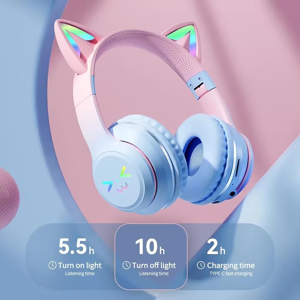 RGB Glow Earphones Wireless Ea - Esports Gaming Monitor ulasan dan harga