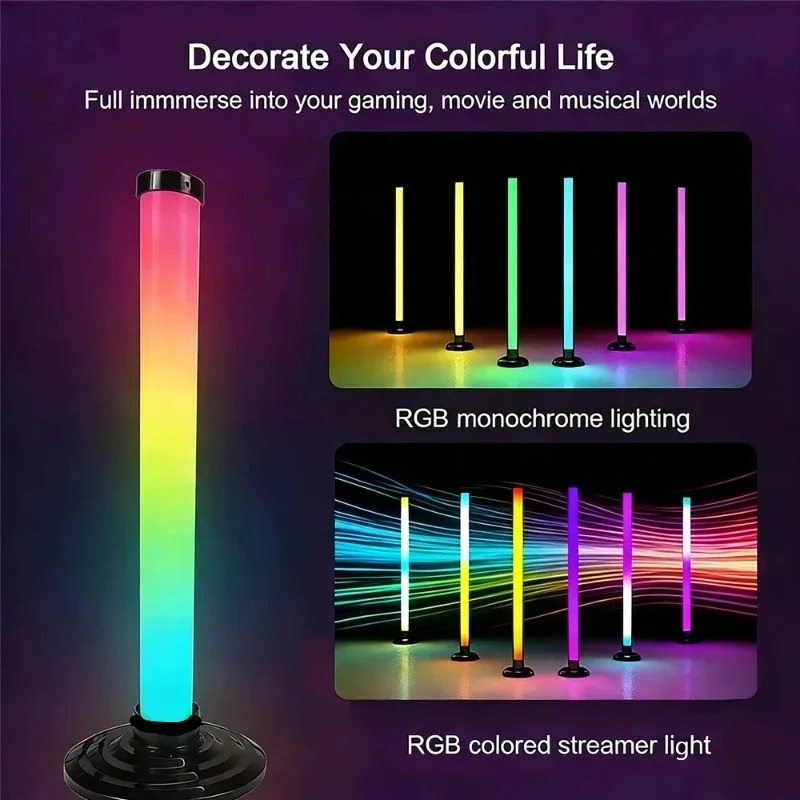 2PCS 120CM RGB Floor Lamp, Sou - Esports Gaming Setup ulasan dan harga