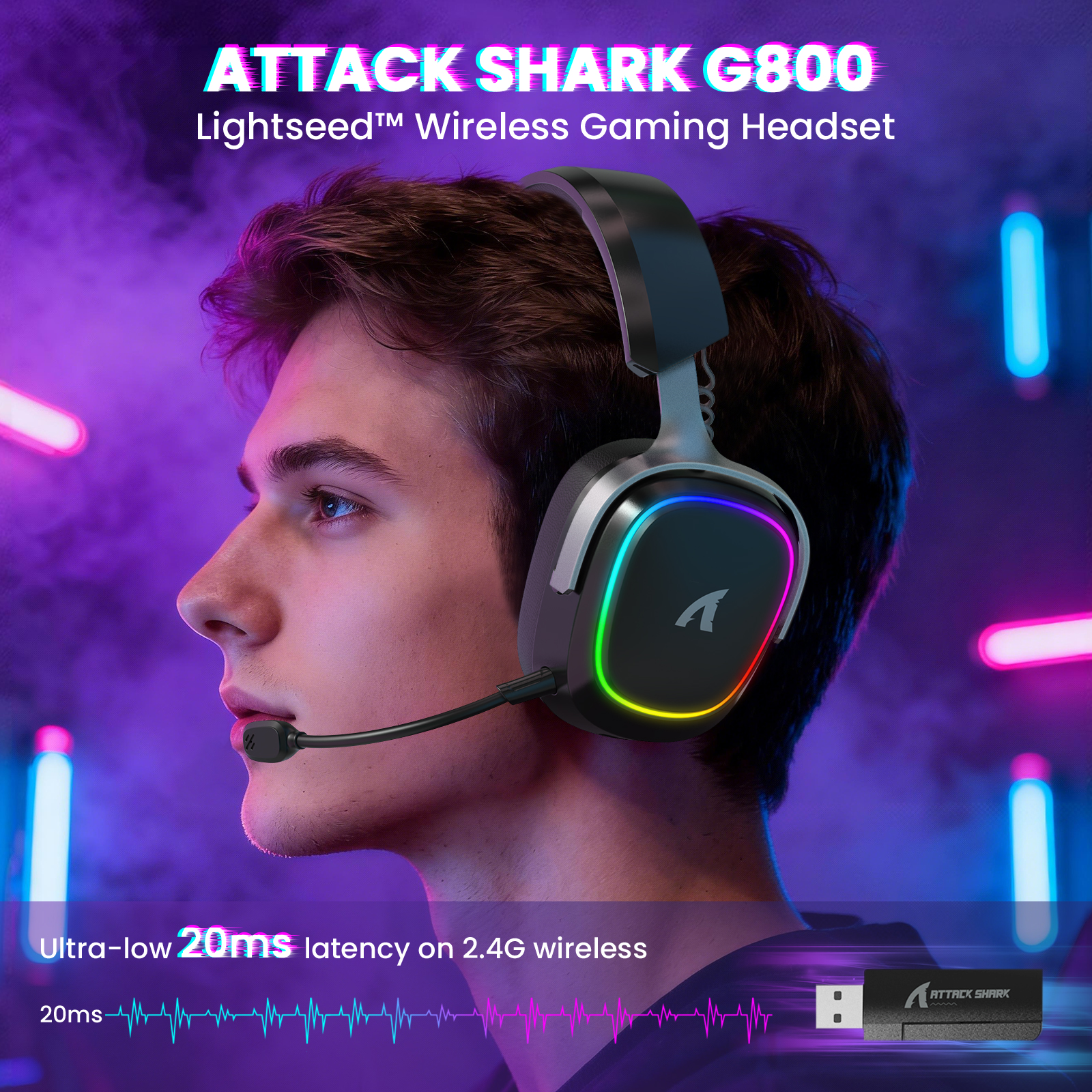 ATTACK SHARK G800 Wireless Gam - Esports Gaming Earbuds ulasan dan harga
